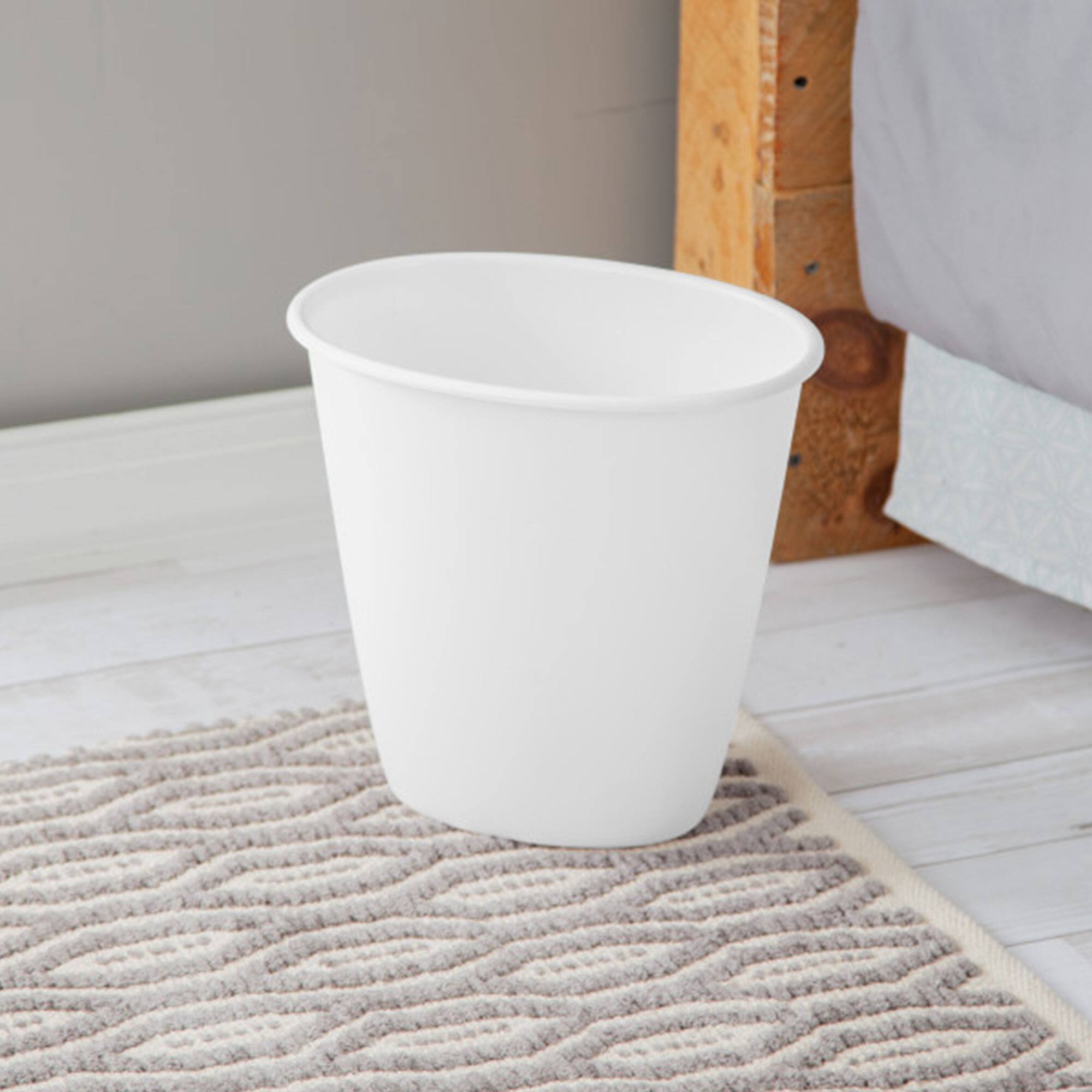 Alt View 3. Sterilite - Sterilite Petite 1.5-Gallon Home Oval Vanity Trash Wastebasket, White (12 Pack) - White.