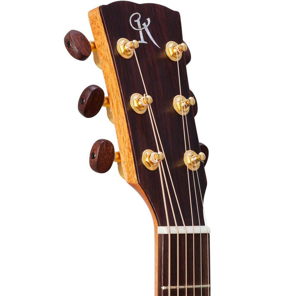 Alt View 5. Kremona - Kremona Steel String Series M20 D-Style Acoustic Electric Guitar with Hardshell Case, Rosewood Fingerboard.