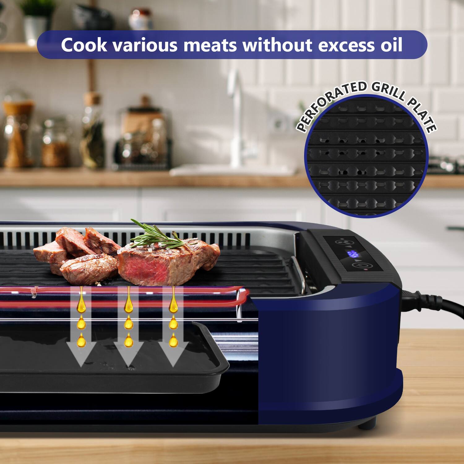 Cook various meats without excess oil

PERFORATED GRILL PLATE
