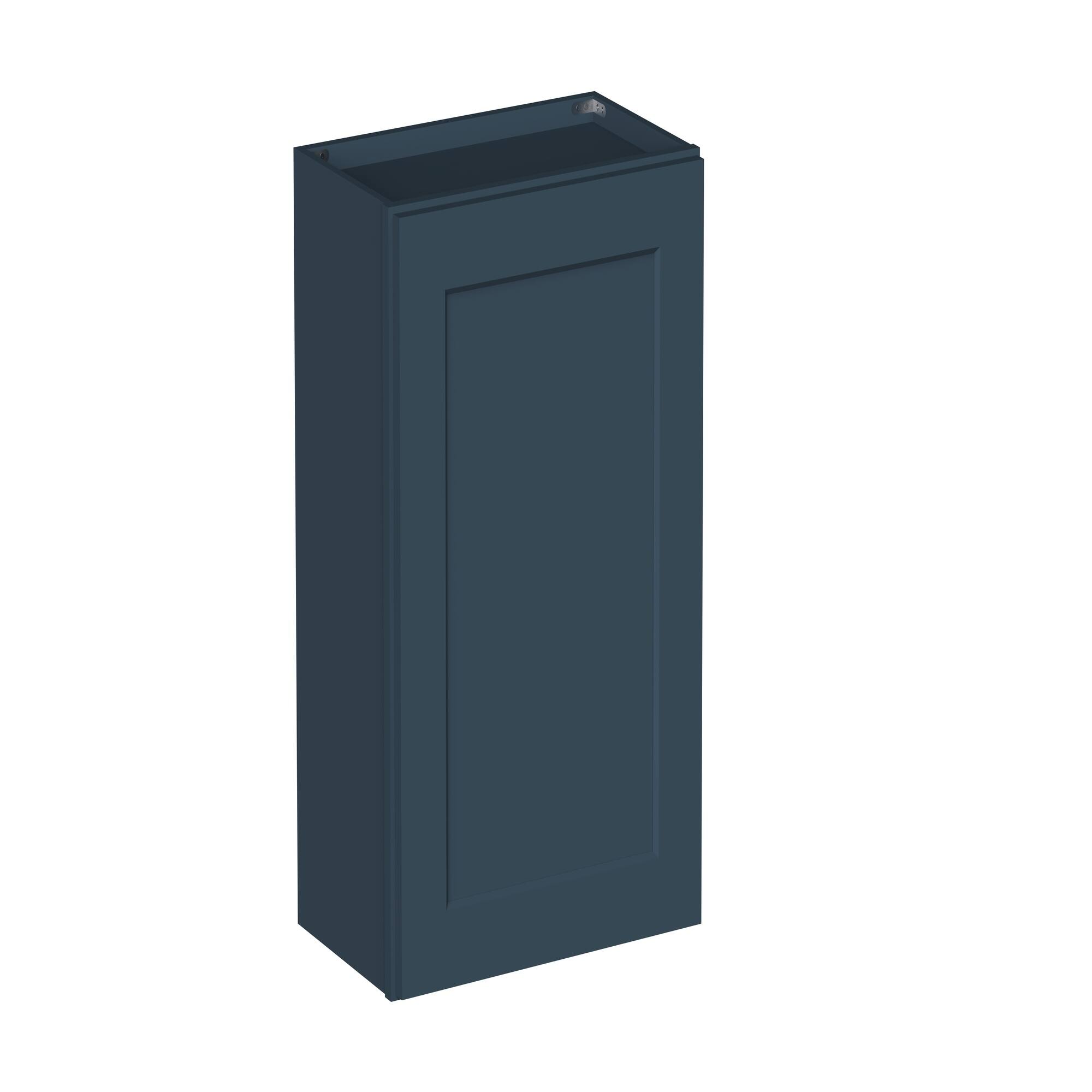 Angle. Boyel Living - 21-in W x 30-in H x 12-in D Shaker RTA Kitchen Wall Cabinet with Soft-Close - Charcoal Blue.
