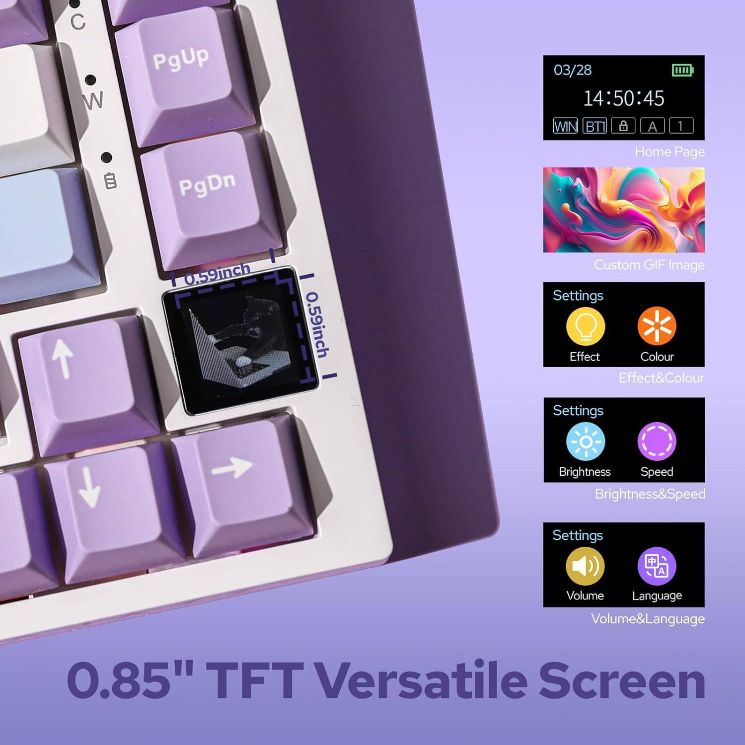 EPOMAKER Ajazz AK820 Pro 75% Wireless Mechanical Keyboard with TFT