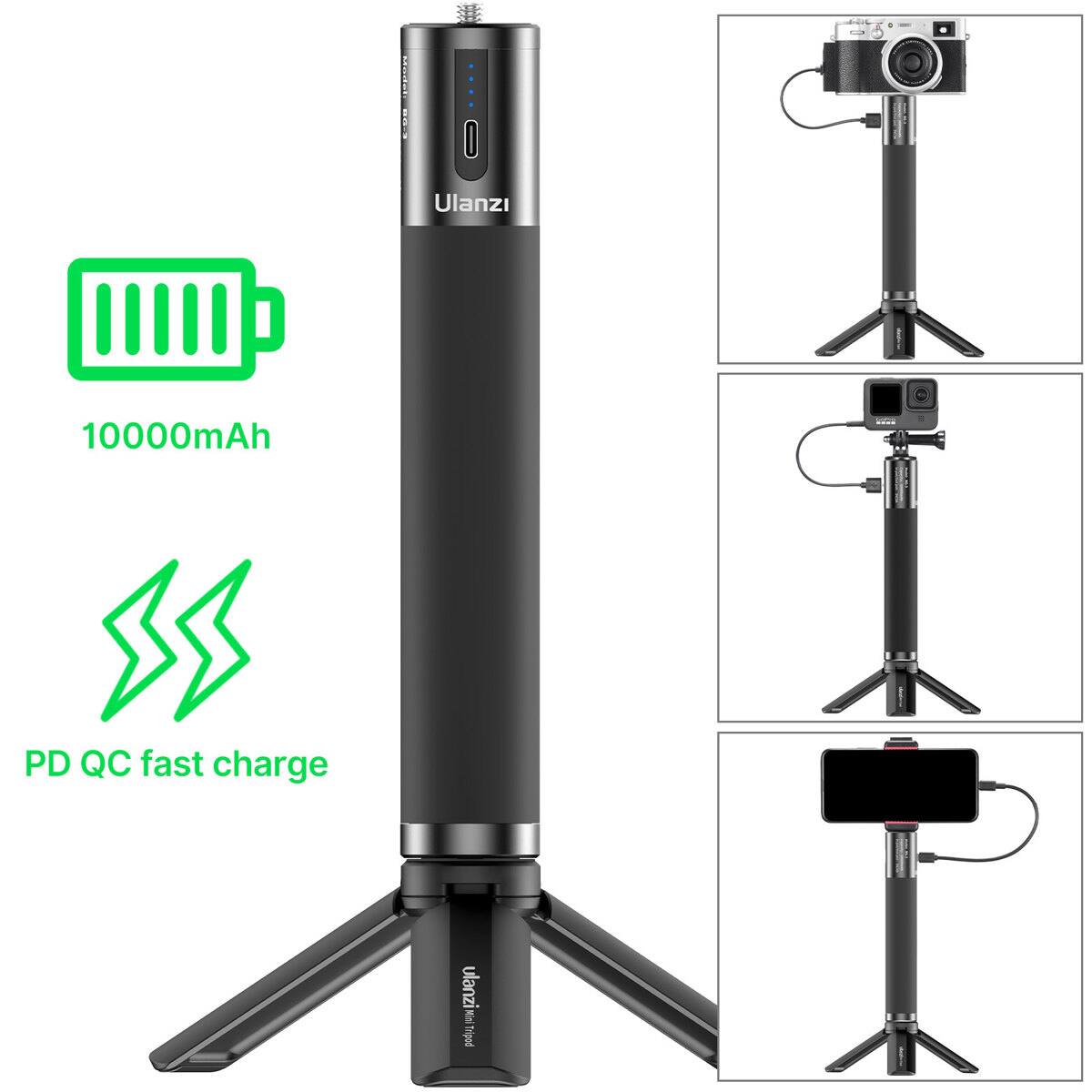 Ulanzi  
10000mAh  
PD QC fast charge  
ulanzi Mini Tripod