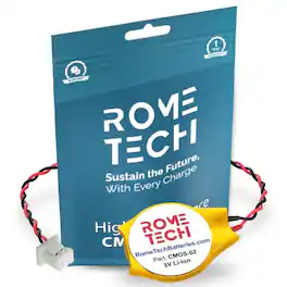 RomeTech - RTC CMOS Battery for Intel QBiP-8365A Embedded Compact Board