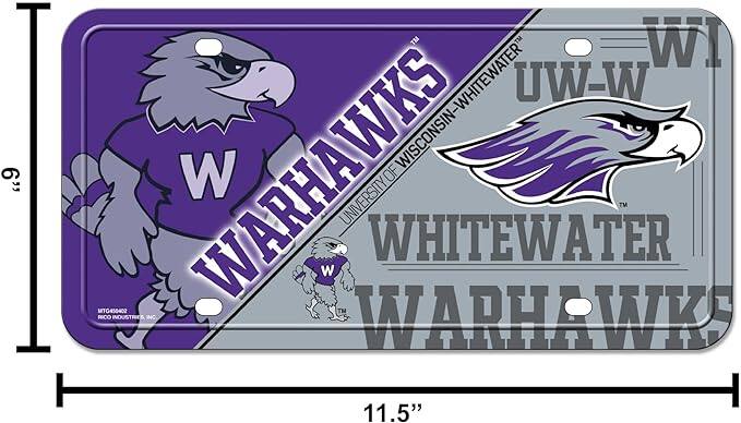 6" | WI UW-W WARHAWKS WKS WISCONSIN-WHITEWATER UNIVERSITY OF WISCONSIN-WHITEWATER MTG450402 RICO INDUSTRIES INC WAPHAWKS 11.5"