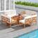 Alt View 3. Costway - 10 PCS Acacia Wood Patio Furniture Set with Cushions and 2-Tier Coffee Table - Off White,Natural.