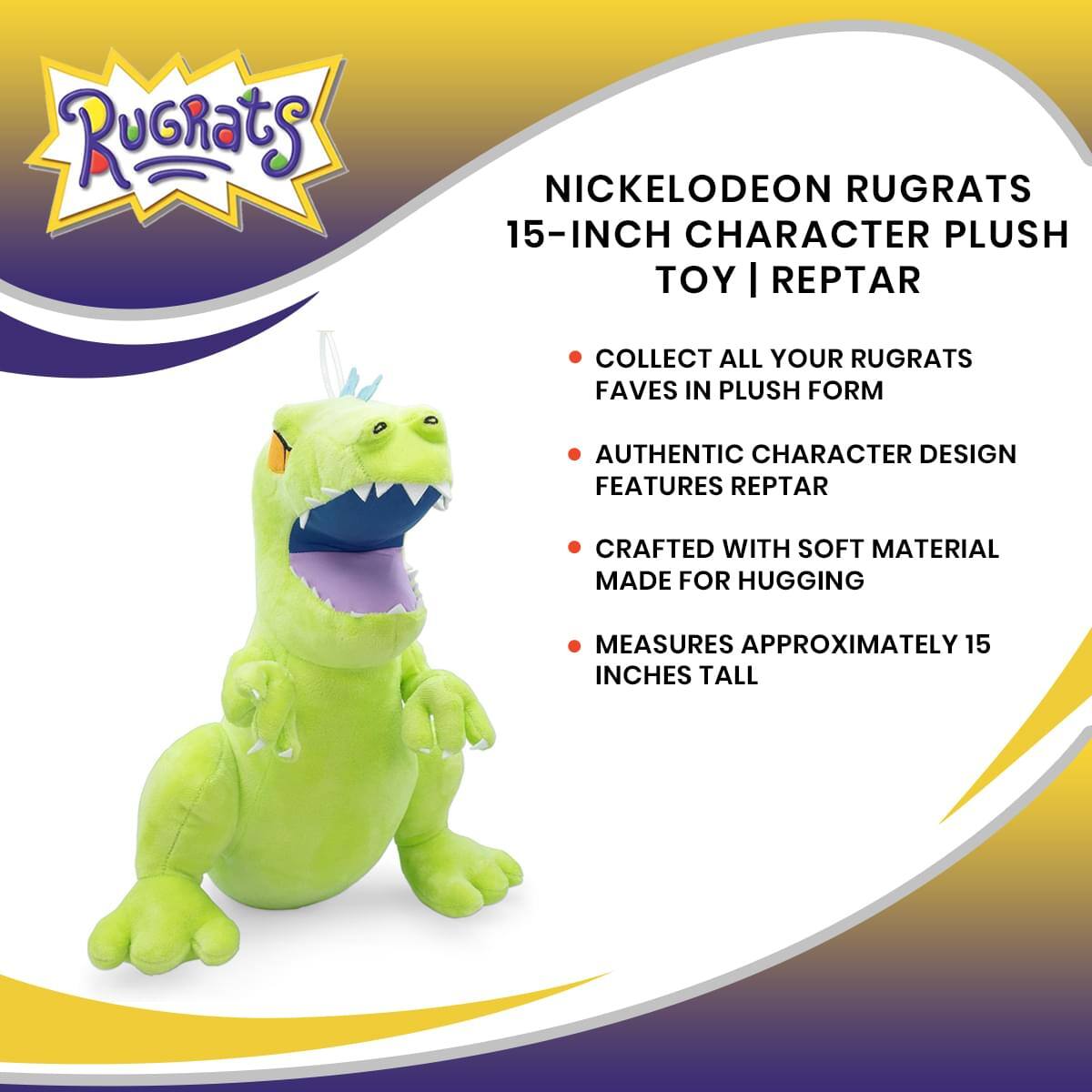 Rugrats Nickelodeon Rugrats 15-Inch Character Plush Toy | Reptar

Collect all your Rugrats faves in plush form

Authentic character design features Reptar

Crafted with soft material made for hugging

Measures approximately 15 inches tall