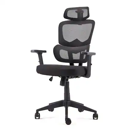 Front. JOMEED - JOMEED High Back Mesh Swivel Chair with Adjustable Height for Home and Office - Black.