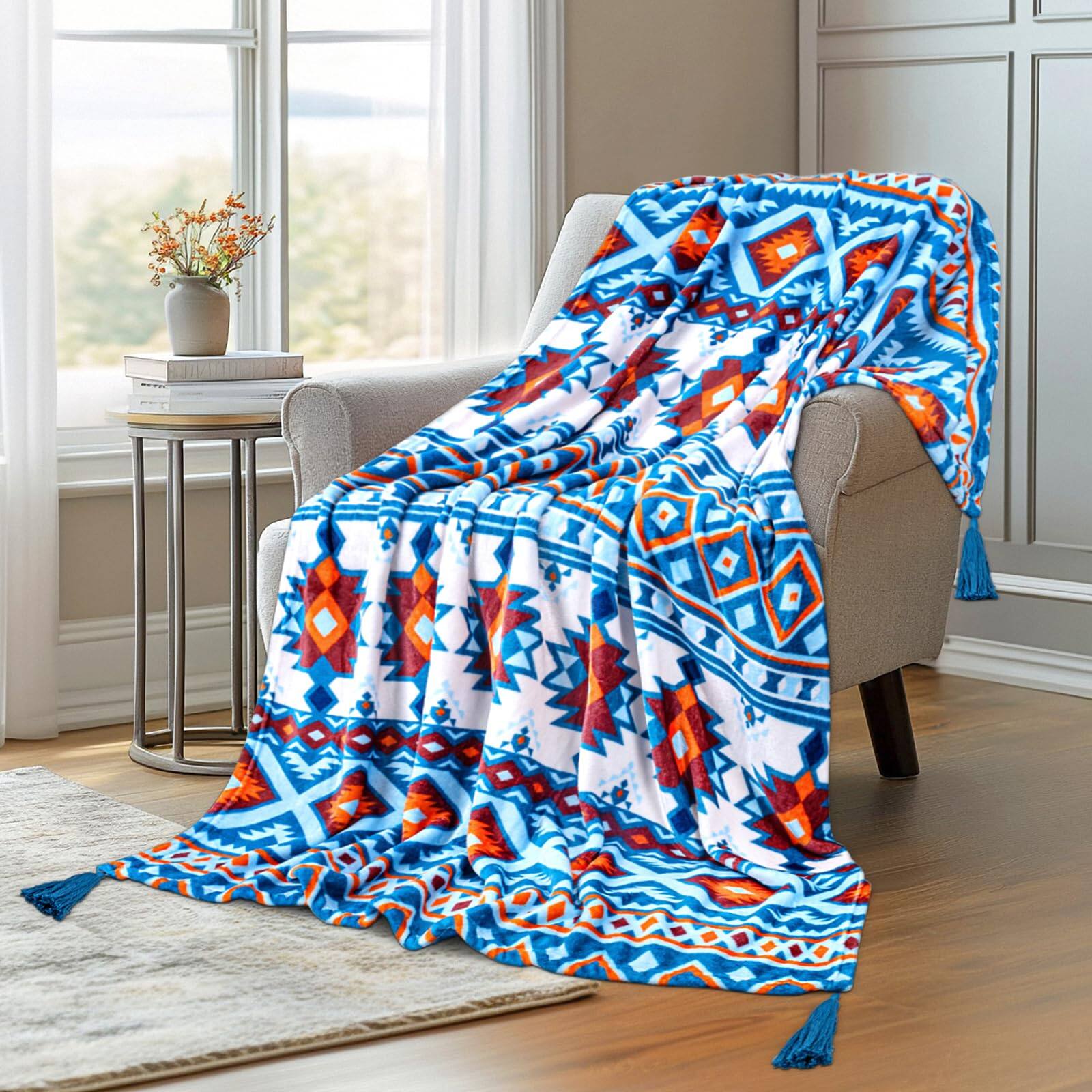Boho Blue Fleece (50x60 IN)