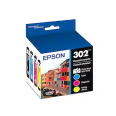 DESIGNED FOR EXCELLENCE
EPSON 302
Standard-capacity
Capacité standard
Photo Black
Noir Photo
Cyan
Magenta
Yellow
Jaune
Claria Premium Ink