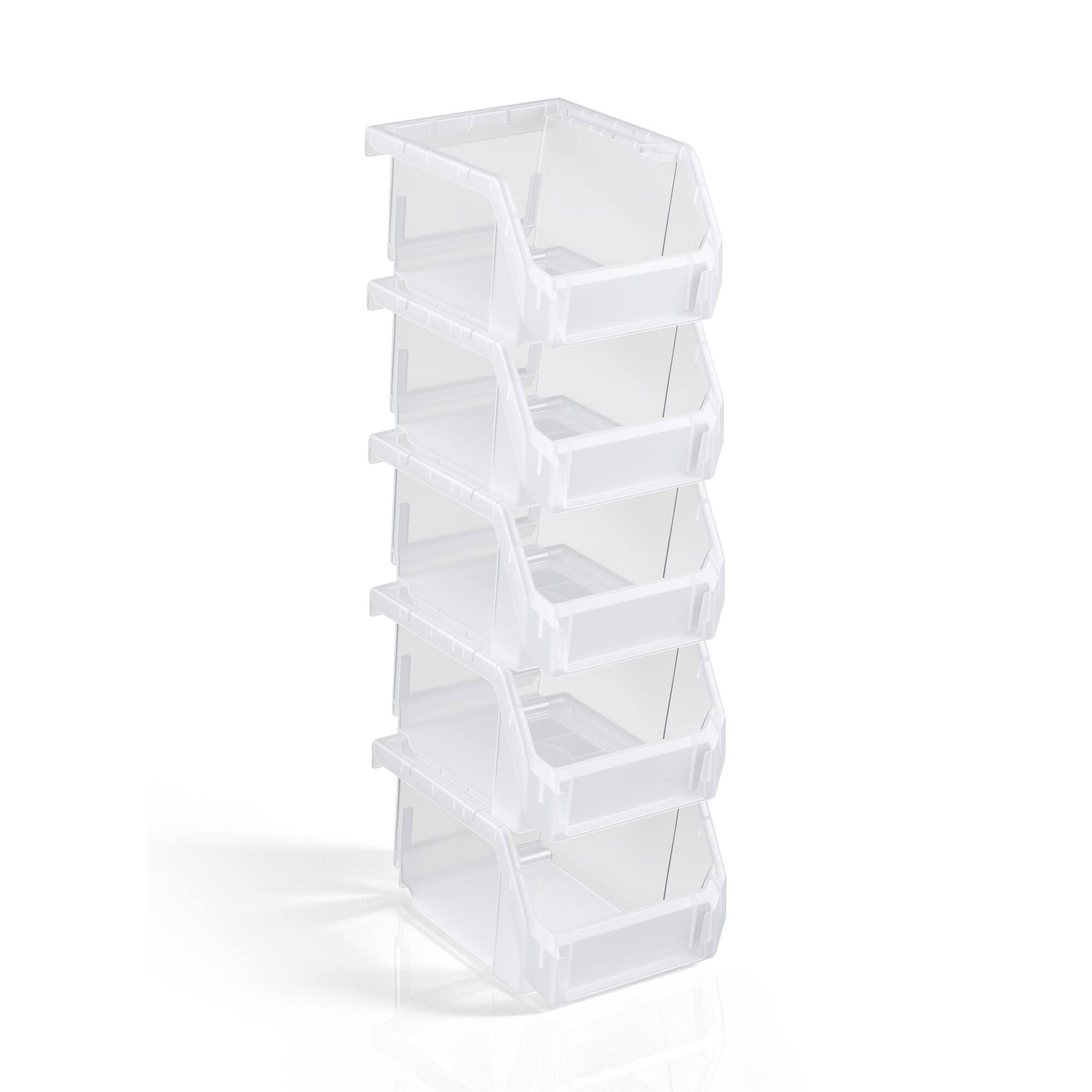 Angle. Sorbus - Sorbus Extra Small Open Front Stackable Clothing Storage Bin – Closet & Wardrobe Organizer - Clear.