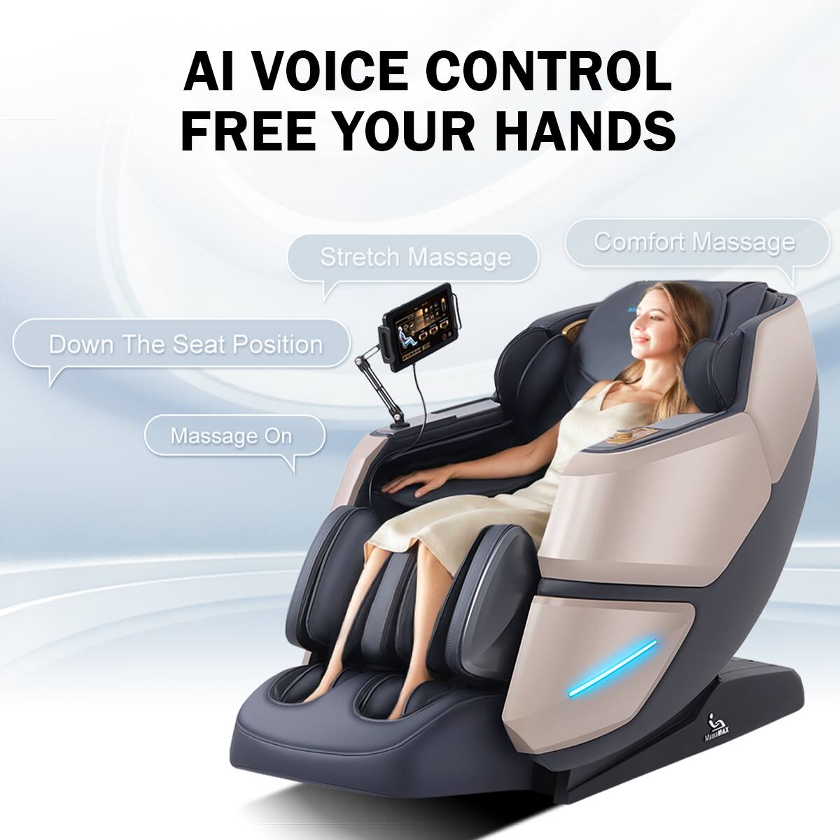 AI Voice Control Free Your Hands  
Stretch Massage  
Comfort Massage  
Down The Seat Position  
Massage On