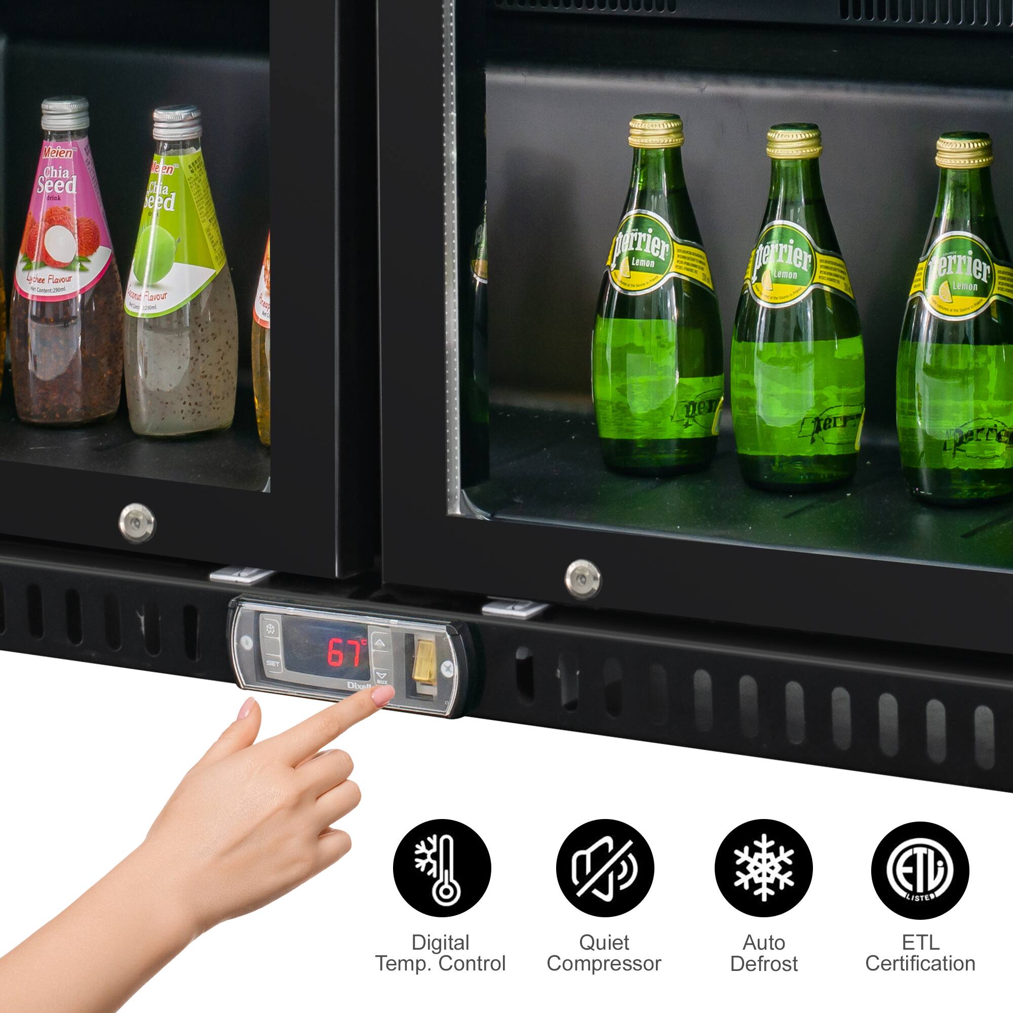 - Chia Seed
- Lemon Flavor
- Digital Temp. Control
- Quiet Compressor
- Auto Defrost
- ETL Certification