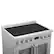 Alt View 6. Forno Appliances - 36 in. Wide 5 Elements Torino 5.36 Cu.Ft. Freestanding Induction Range w/ French Door Design and Air Sous Vide Tech - Silver.