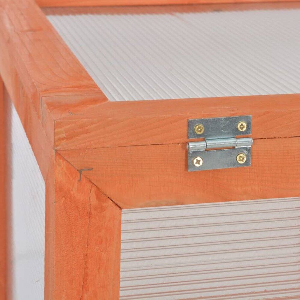 Alt View 7. vidaXL - vidaXL Greenhouse Wooden Wood and Polycarbonate board - Brown.