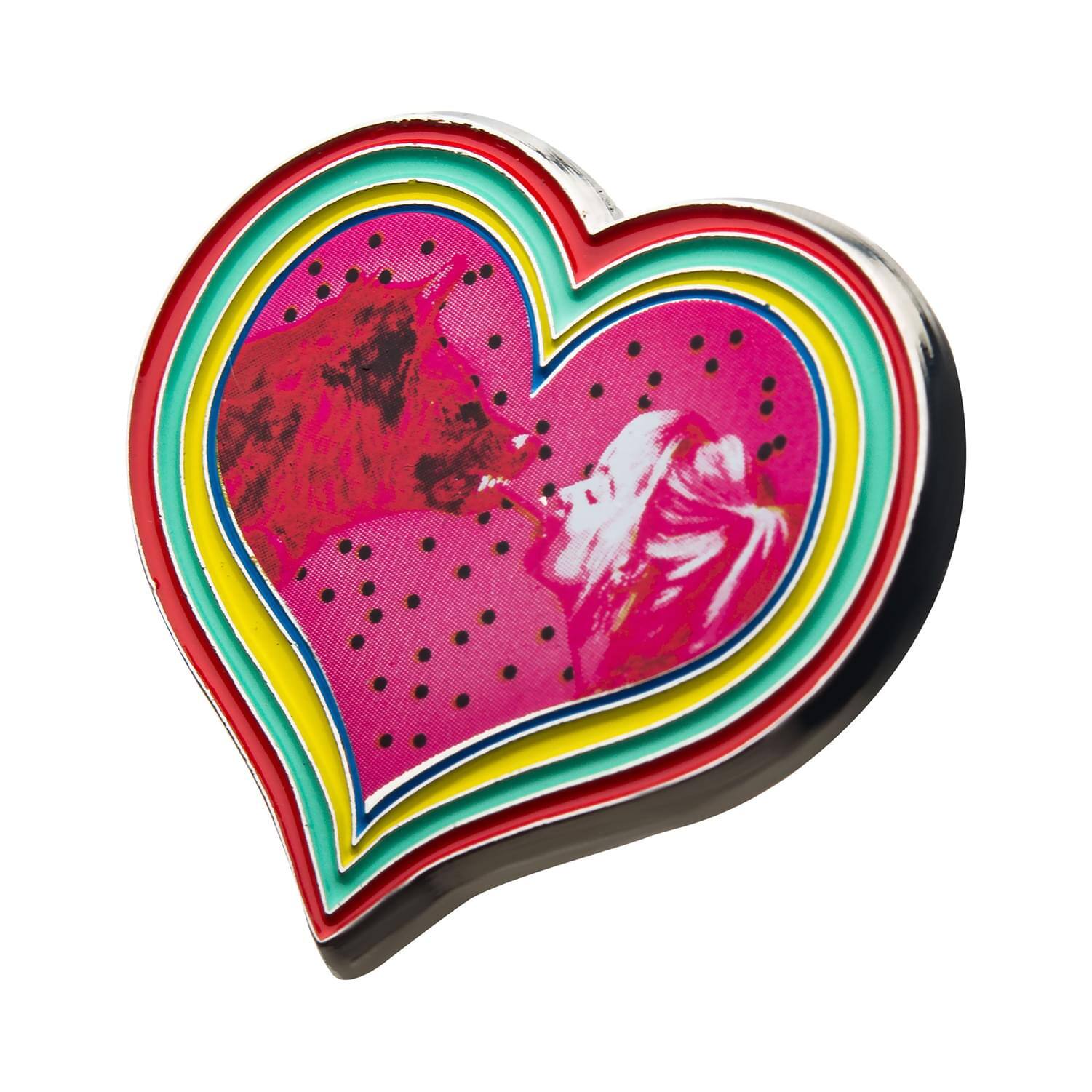 Alt View 1. DC Comics - Birds of Prey Harley Quinn & Hyena Enamel Collector Pin - Red.