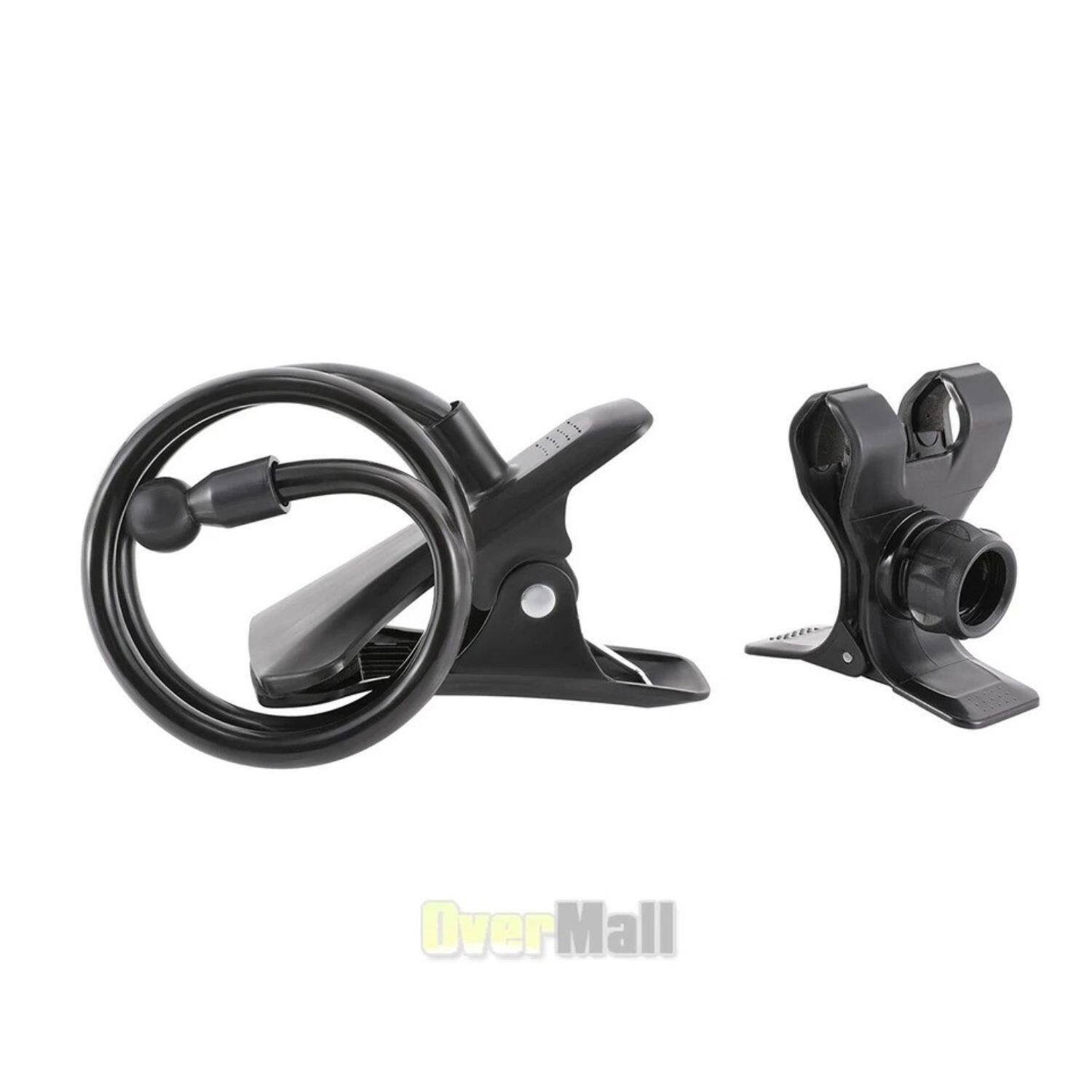 Left. Stock Preferred - Universal Lazy Mobile Phone Gooseneck Stand Holder - Black.