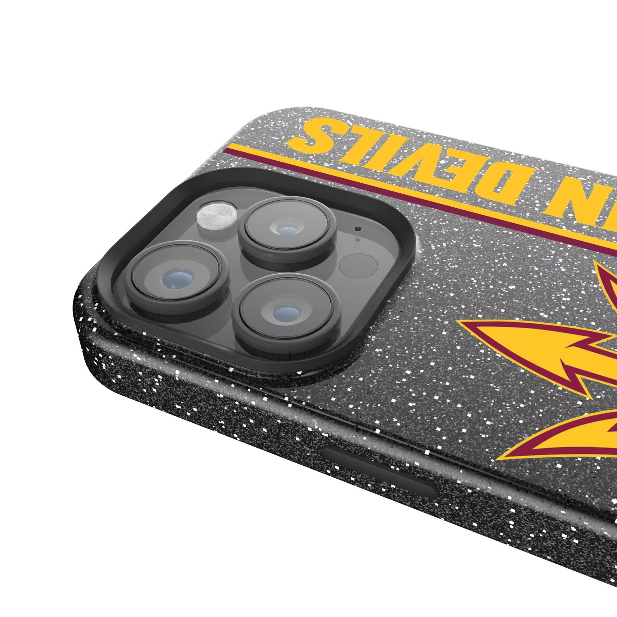 Alt View 3. Keyscaper - Arizona State Sun Devils iPhone Bling Case - 16 Pro Max - Black.