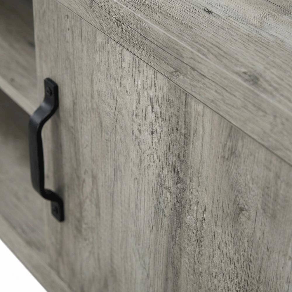 としちゃん☆最終値下げ♦︎保管一点物☆楠一枚板天板&建具、可動棚)TVボード FurniFact Grey Driftwood 2 Door TV Stand with Engineered Wood