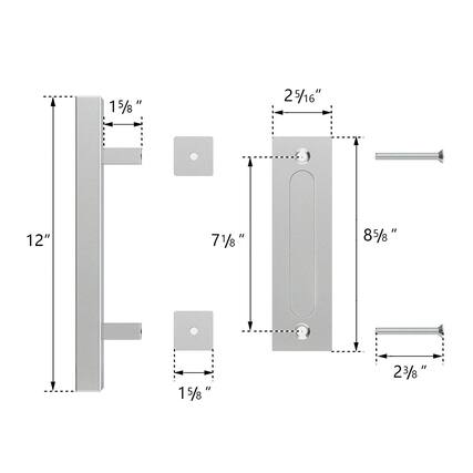 15/8" 25/16" 12" 71/8" 85/8" 15/8" 23/8"