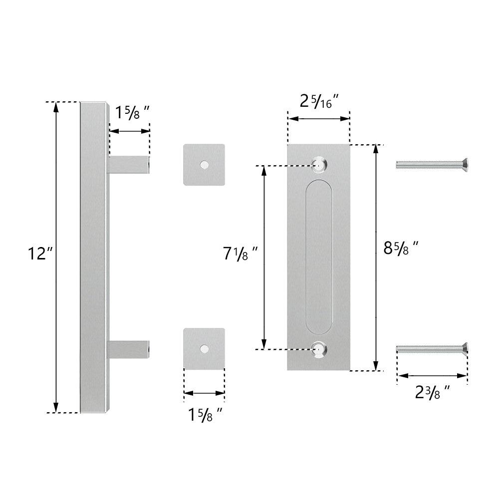 15/8" 25/16" 12" 71/8" 85/8" 15/8" 23/8"