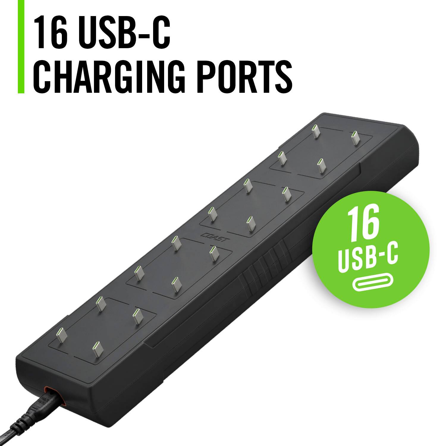 16 USB-C CHARGING PORTS