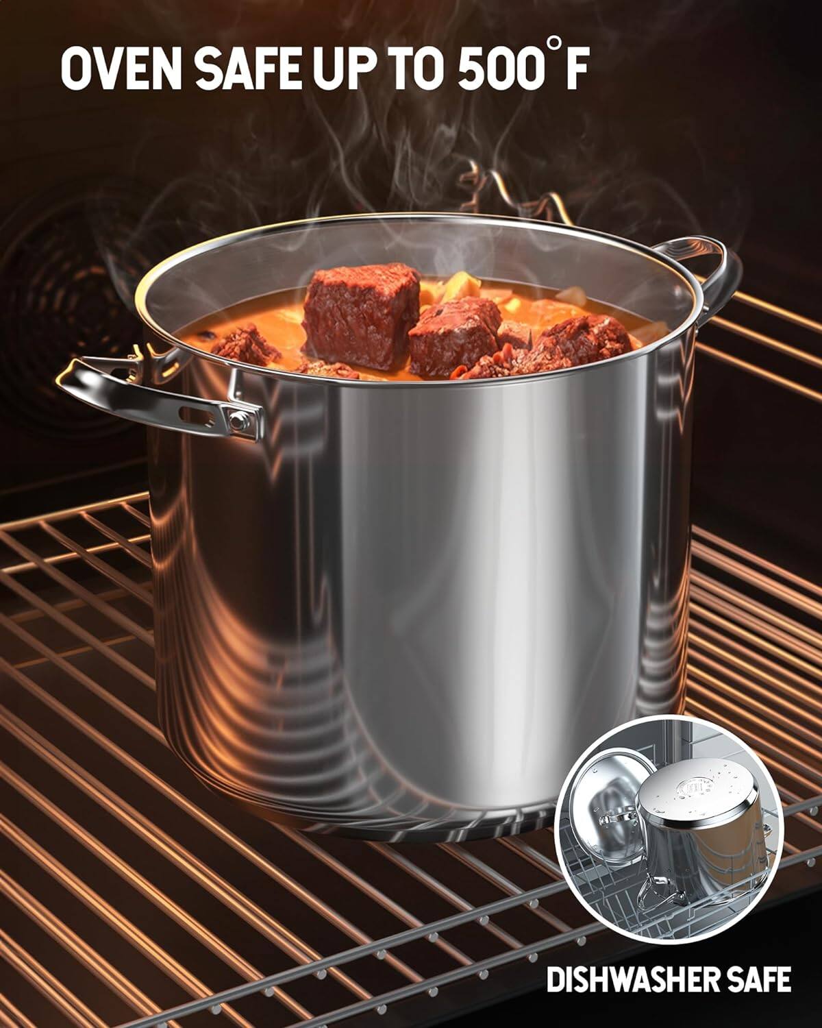 OVEN SAFE UP TO 500°F  
DISHWASHER SAFE