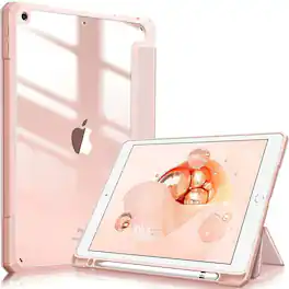 Kitcheniva - Lightweight Shockproof Case For iPad 9th 8th 7th 10.2 Inch Clear Back - Rose Gold