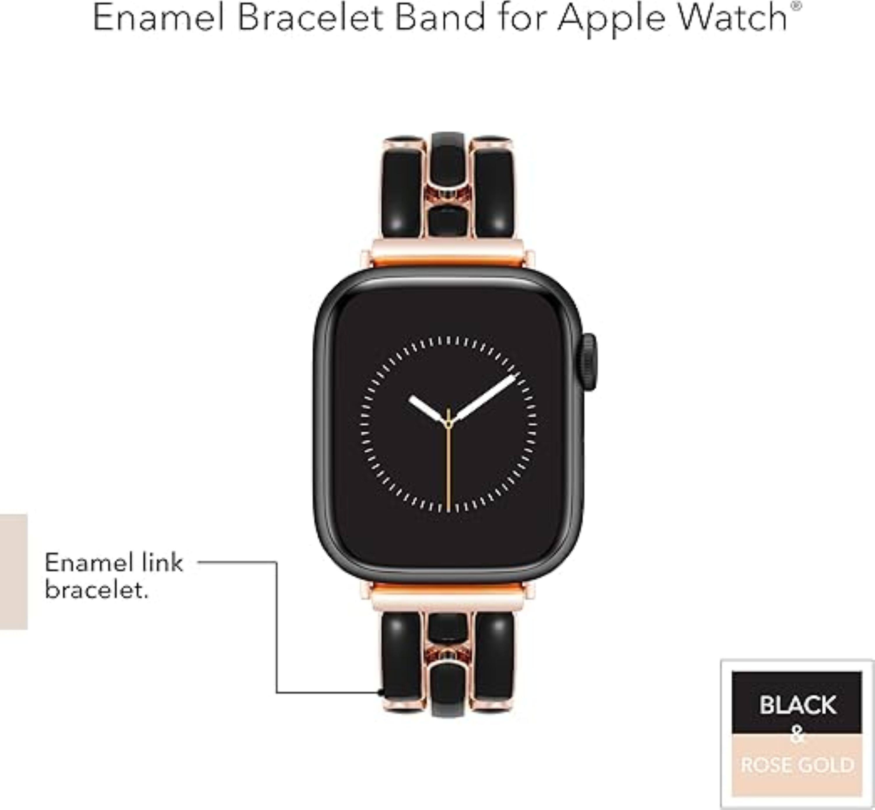Enamel Bracelet Band for Apple Watch®

Enamel link bracelet.

BLACK & ROSE GOLD