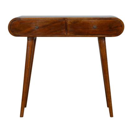 Front. Artisan Furniture - Chestnut London Console Table - Dark Brown.