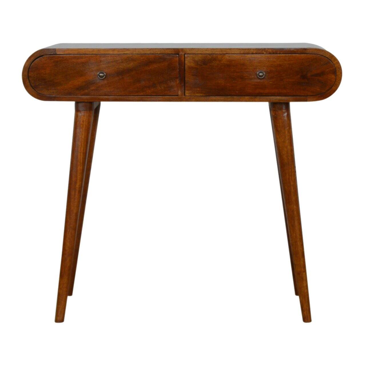 Front. Artisan Furniture - Chestnut London Console Table - Dark Brown.