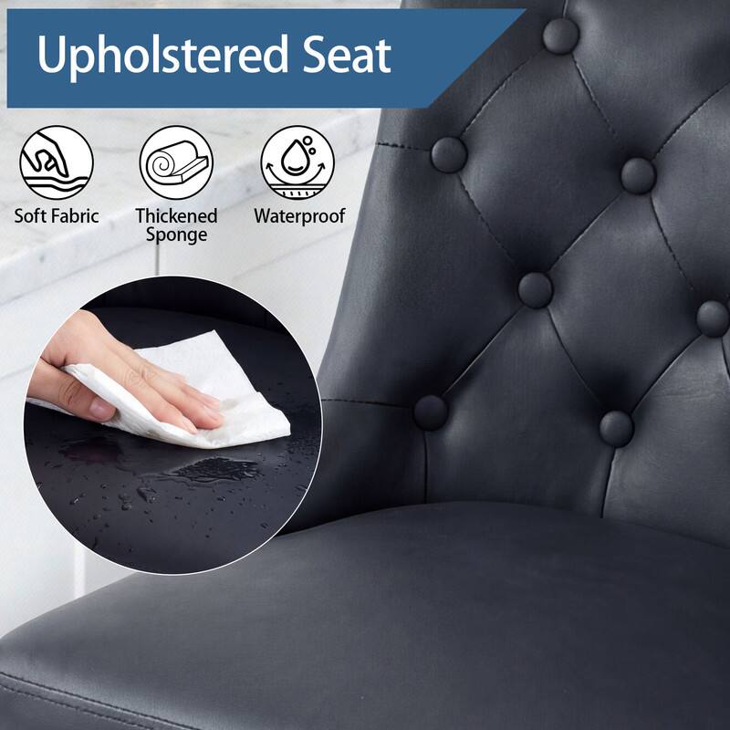 Upholstered Seat

- Soft Fabric
- Thickened Sponge
- Waterproof