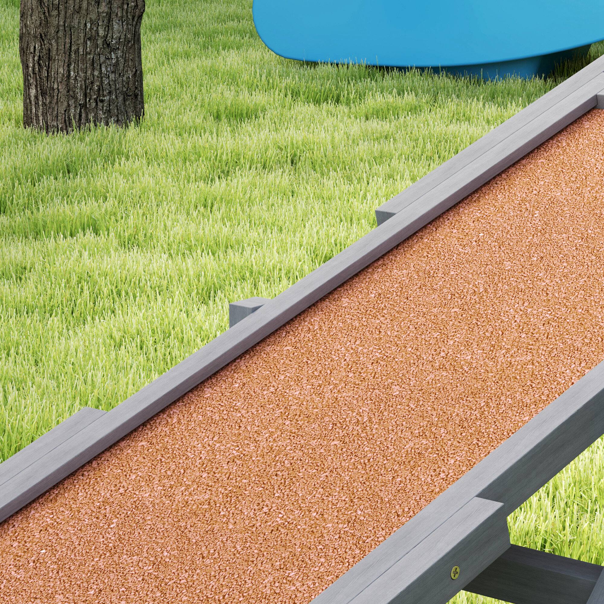 Alt View 5. Pawhut - Wooden Dog Agility Seesaw, Training Exercise, Platform Equipment, Weather Resistant, 83" L x 16" W x 14" H - Gray.