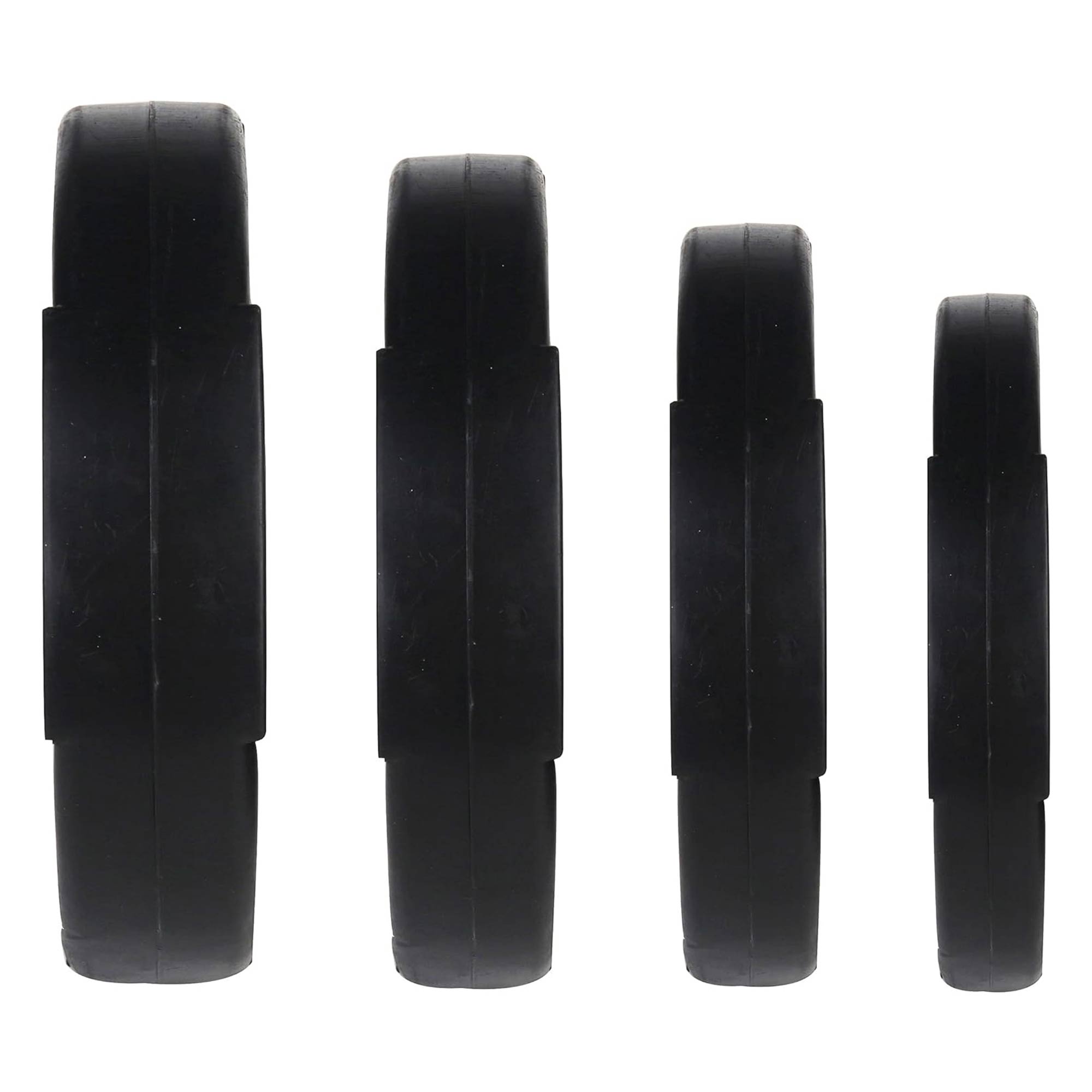 Alt View 4. Signature Fitness - Signature Fitness Standard 5 Pound Coded Olympic Weight Plate, Black (Set of 2) - Black.