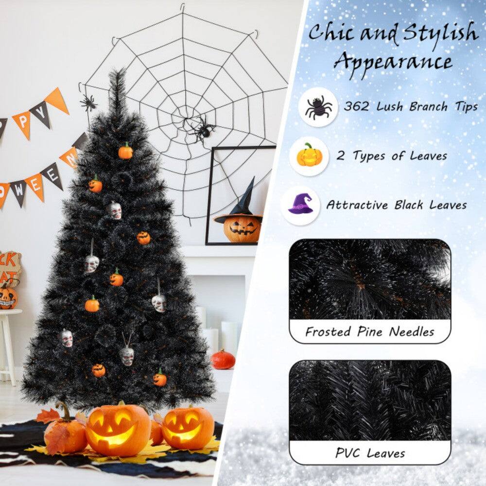 Chic and Stylish Appearance

- 362 Lush Branch Tips
- 2 Types of Leaves
- Attractive Black Leaves
- Frosted Pine Needles
- PVC Leaves