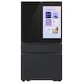 Samsung - Bespoke 29 cu. ft. 4-Door French Door Refrigerator with Family Hub 32" and AI Vision Inside - Charcoal Glass & Black/Charcoal