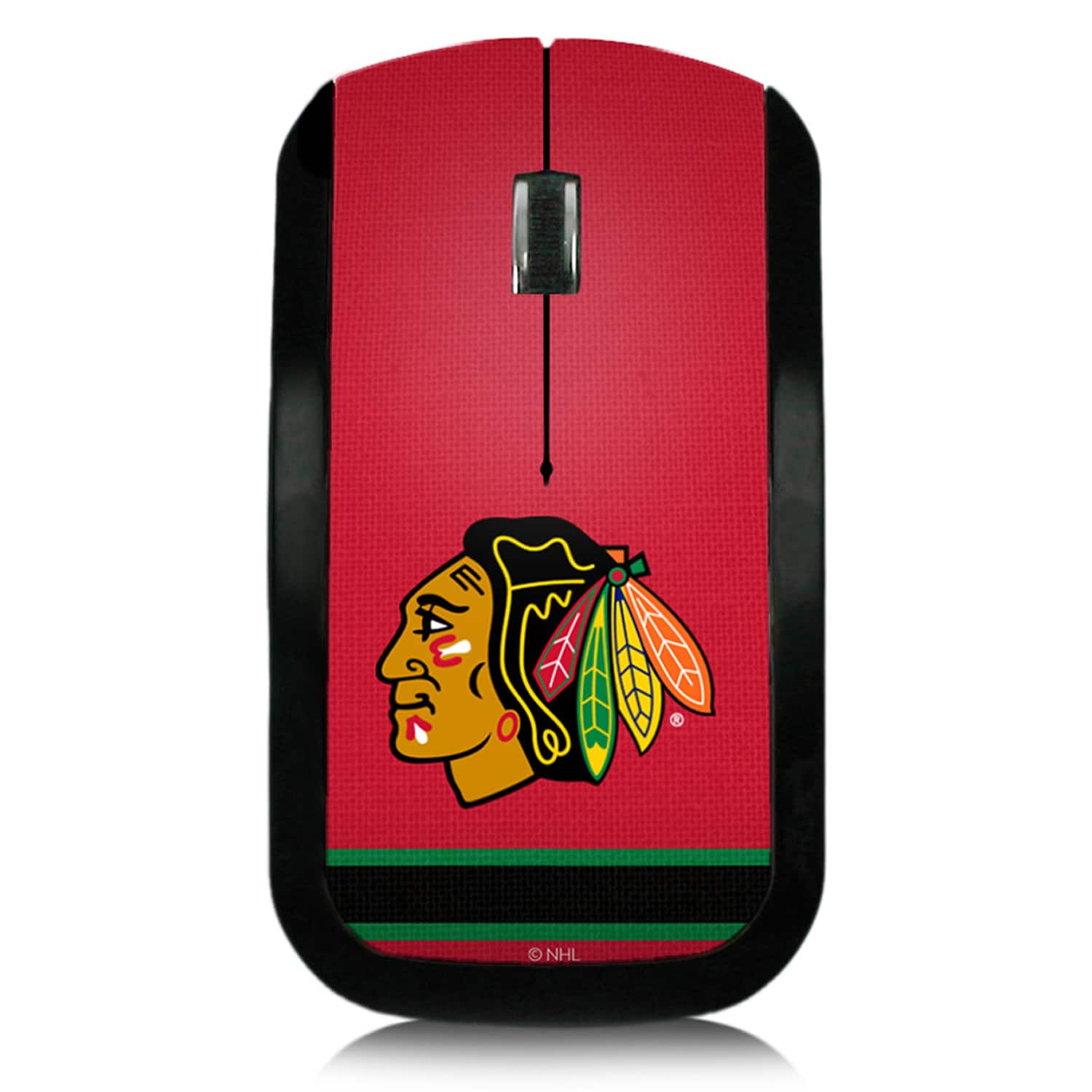 Keyscaper - Chicago Blackhawks Stripe Wireless Mouse - Wireless - Multicolor