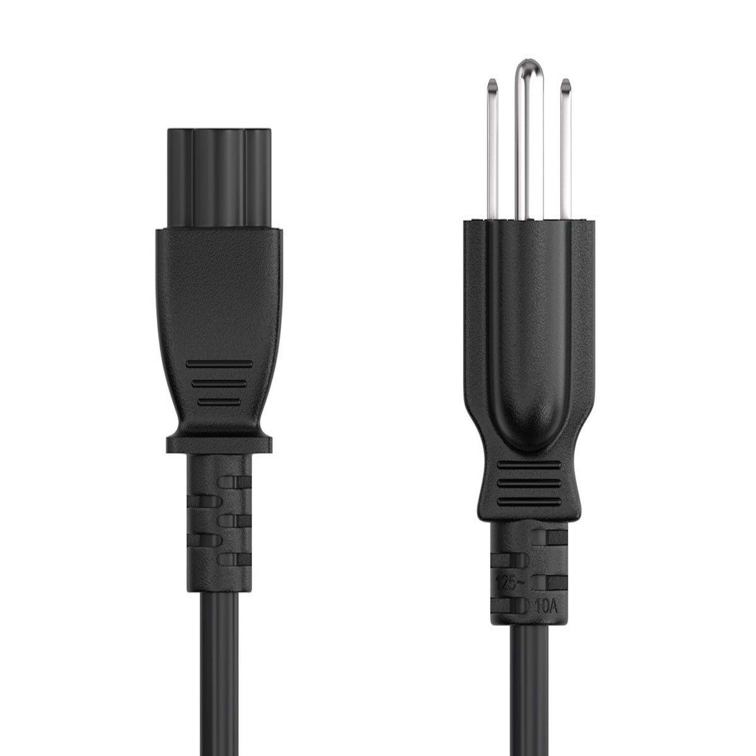 Back. Sanoxy - SANOXY Cables and Adapters; 2 PACK of 10ft 3-Prong Notebook AC Power Cord IEC320 C5 to NEMA 5-15P - Black.