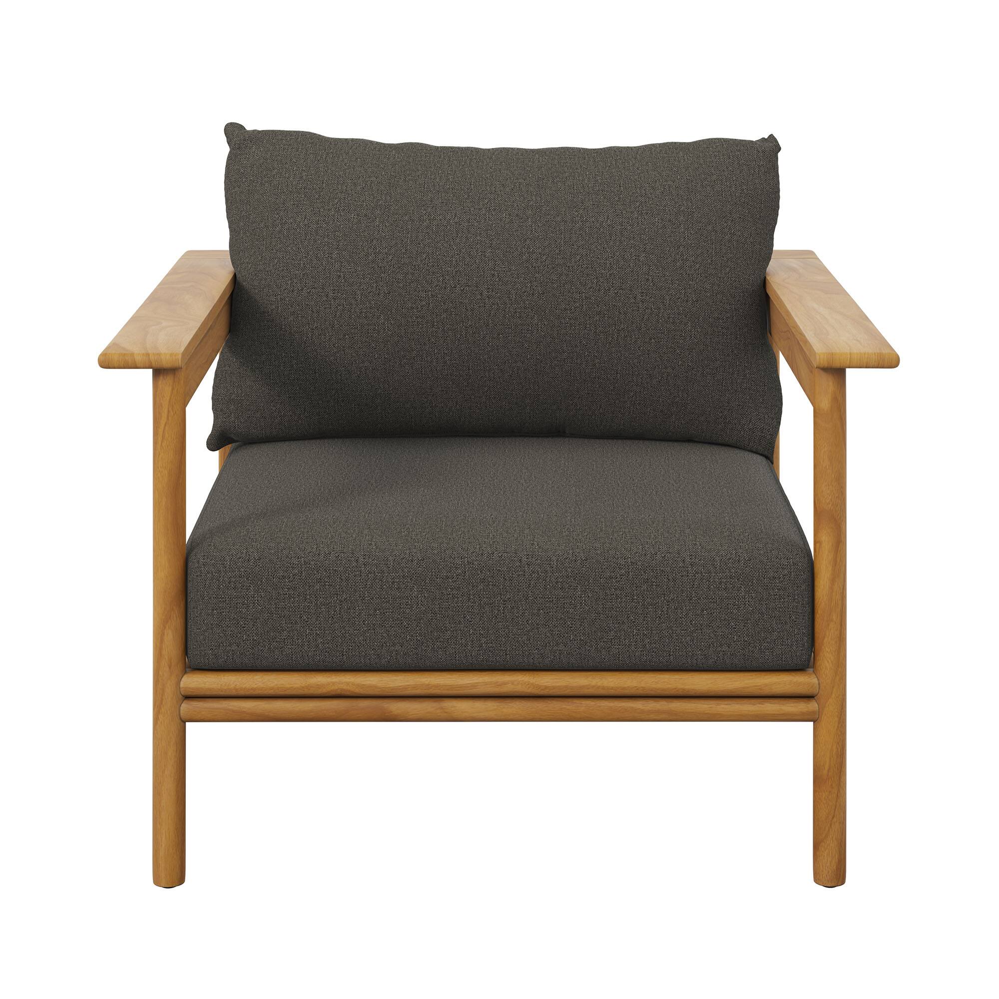 Alt View 5. Modway - Wren Outdoor Patio Teak Wood Armchair by Modway - Natural Flint Gray.