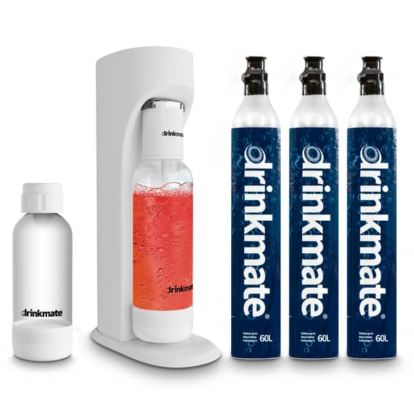 Drinkmate - OmniFizz ULTIMATE BUNDLE, Sparkling Water and Soda Maker, Carbonates ANY Drink - Classic White price history on PriceWatchPro