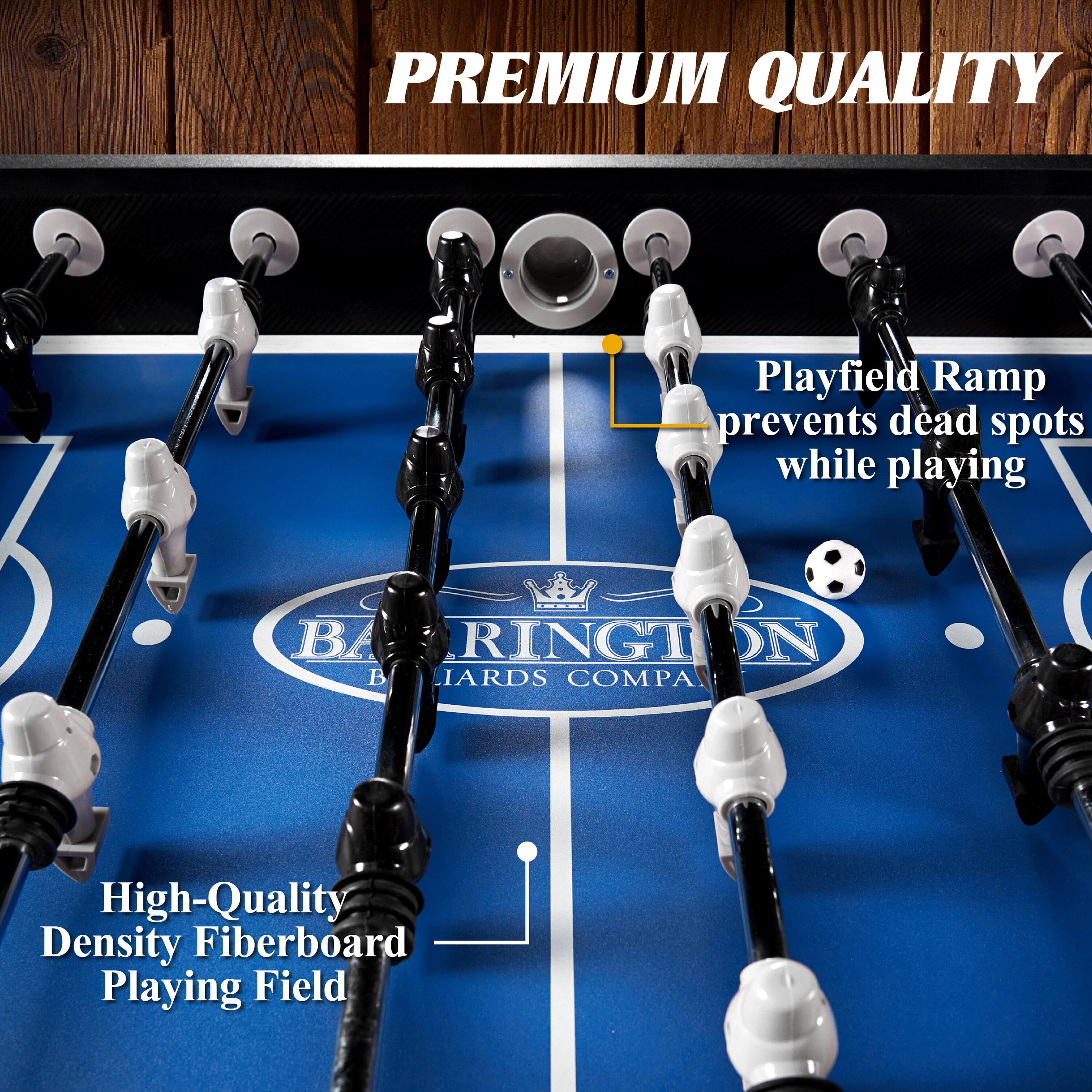 Premium Quality Playfield Ramp prevents dead spots while playing. Barrington Yards Company offers high-quality density fiberboard playing field.