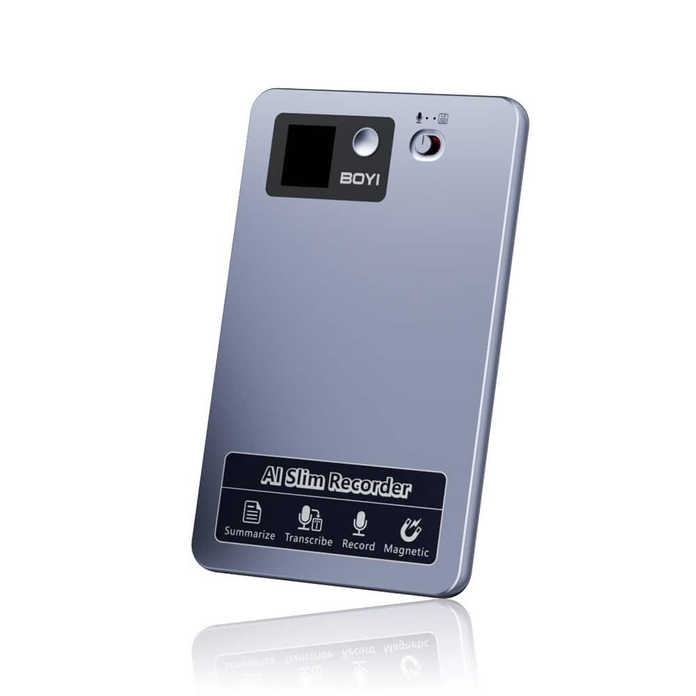 Cluzine - AI Smart Card Voice Recorder, Lawyer Professional Recorder for Meeting & Legal Transcription - Blue