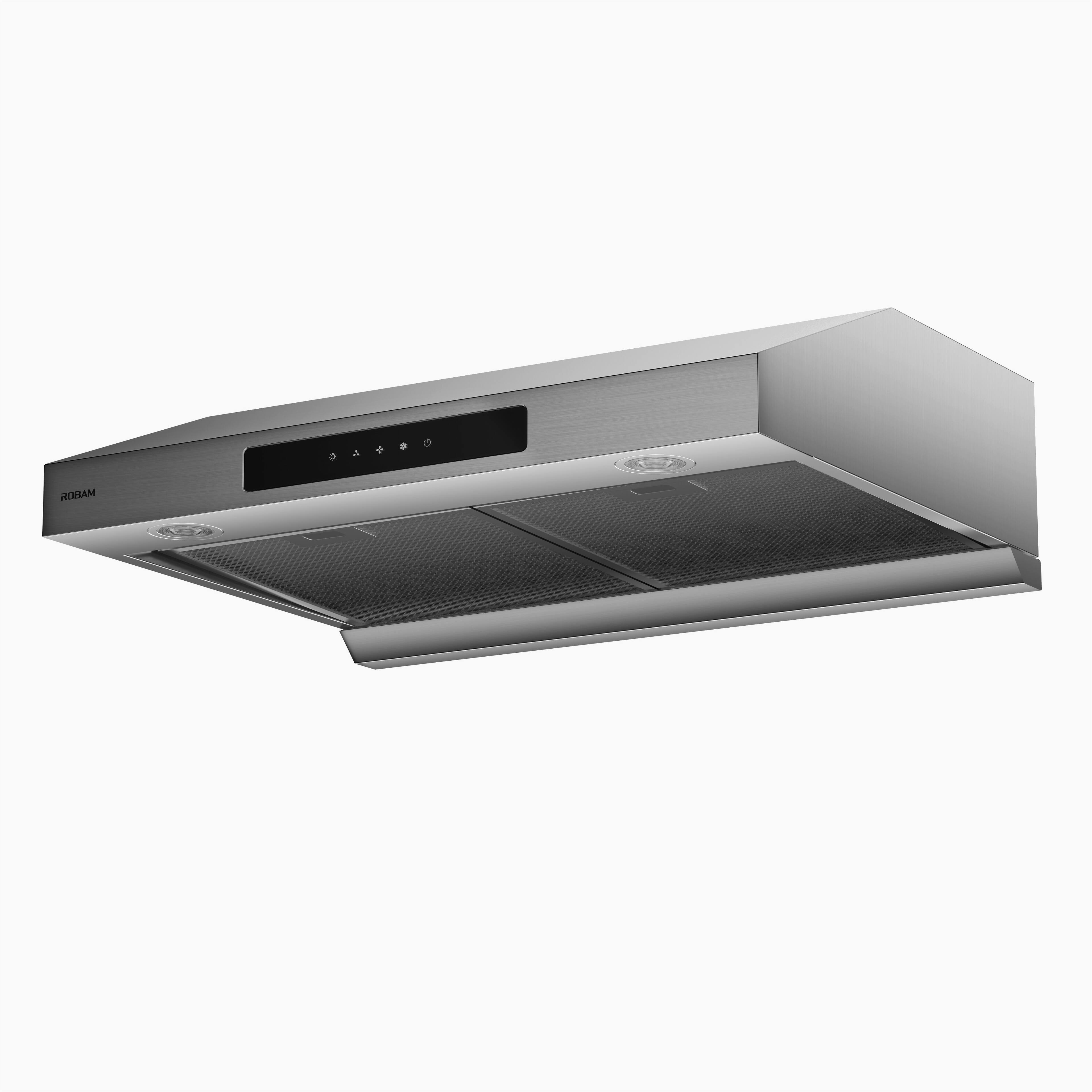 Front. Robam - ROBAM 900 CFM 30 Inch Stainless Steel Under Cabinet Range Hood, Dual Motor, Easy Clean Filters, LED Lighting - Stainless Steel.
