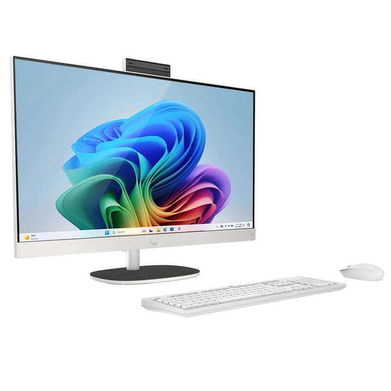 Alt View 3. HP - HP - 27 All-in-One 27 FHD Display (Ryzen AI 7 350, 32GB, 4TB SSD, AMD Radeon 680M, WiFi 6, Win 11 Home) - White - White.