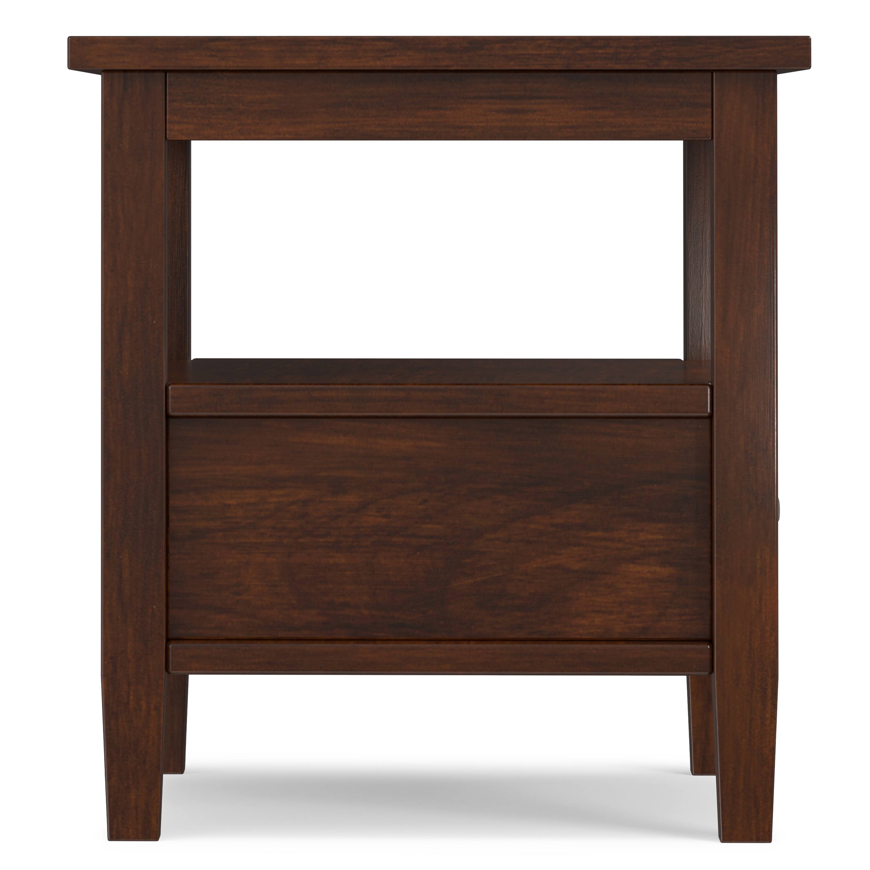 Alt View 2. Simpli Home - Warm Shaker 20 inch Wide Solid Wood Transitional End Table in Russet Brown - Russet Brown.
