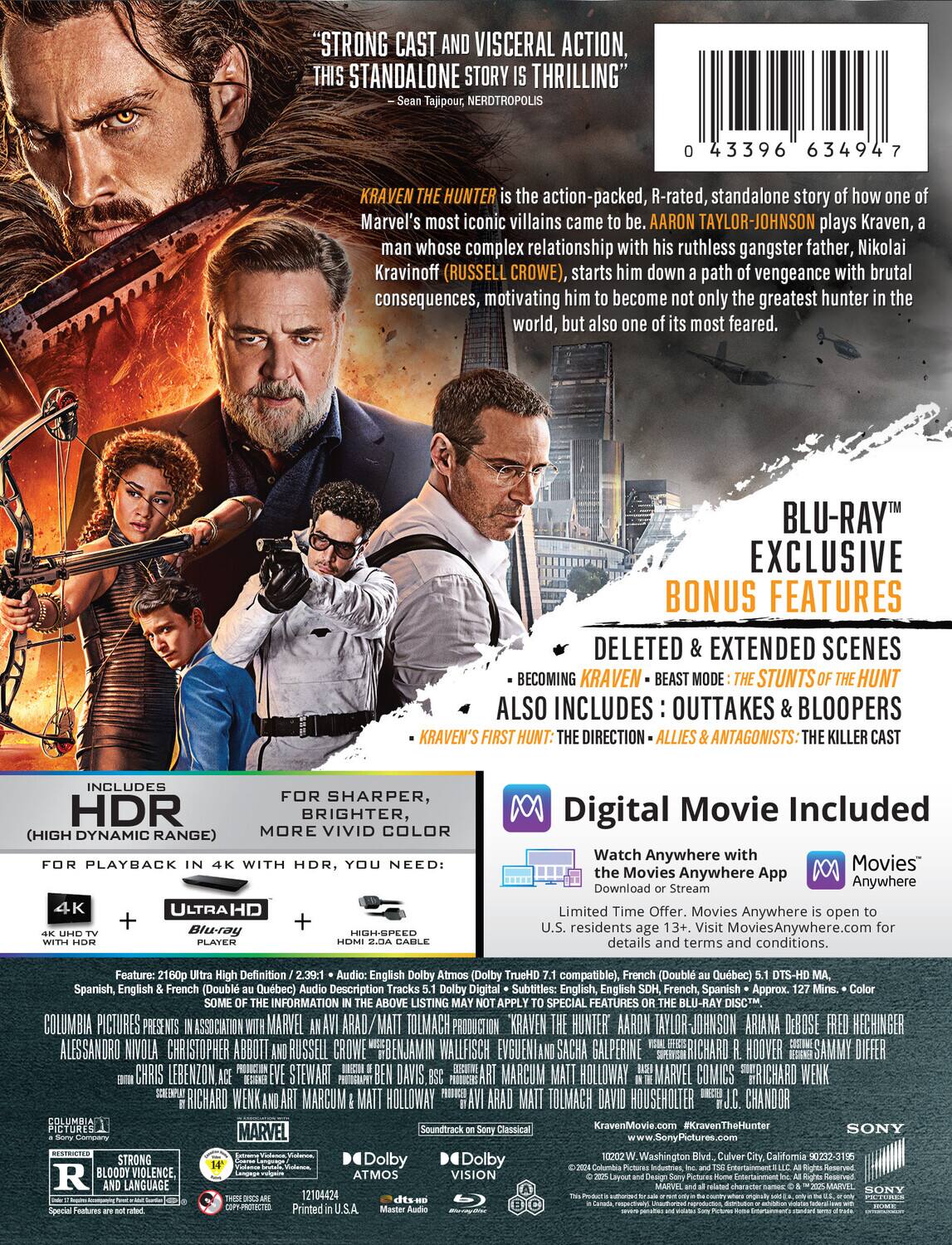 Alt View 1. Kraven the Hunter (Steelbook)   - 4K Blu-Ray.