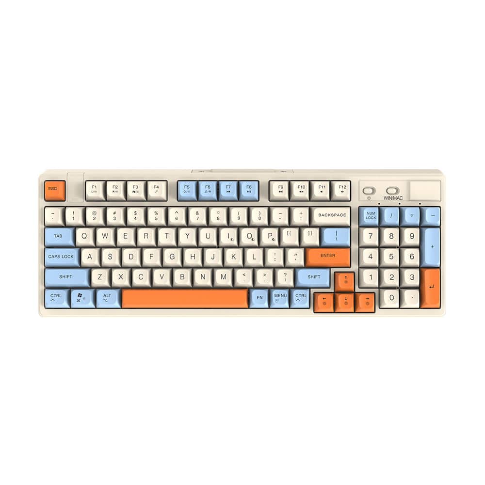 Cluzine - 94-Key Quiet RGB Mechanical Keyboard, Wired Gaming Keyboard for PC and Laptop - Black