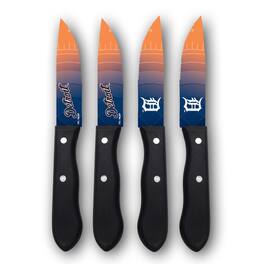 Woodrow - Detroit Tigers 4-Piece Stainless Steel Steak Knife Set - Multicolor