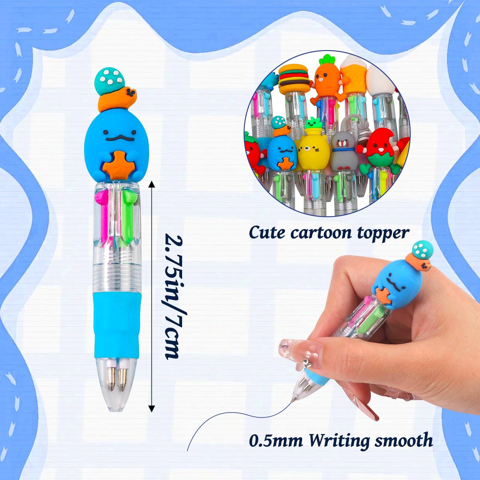 2.75in/7cm Cute cartoon topper  
0.5mm Writing smooth