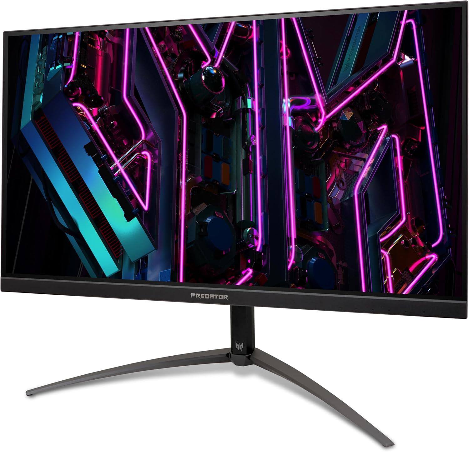 Back. Acer - Predator XB323QK V3 – 32" 4K UHD (3840x2160) Gaming Monitor, 144Hz, IPS, NVIDIA G-SYNC - Black.