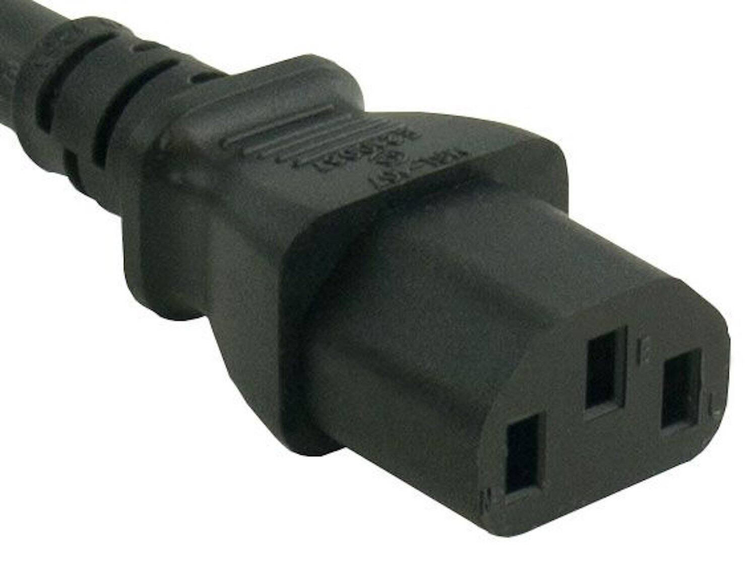 Left. Sanoxy - SANOXY Cables and Adapters; 3ft 16 AWG Computer Power Extension Cord (IEC320 C13 to IEC320 C14) - Black.